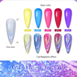 Rainbow Holographic Cat Magnetic Gel MY110