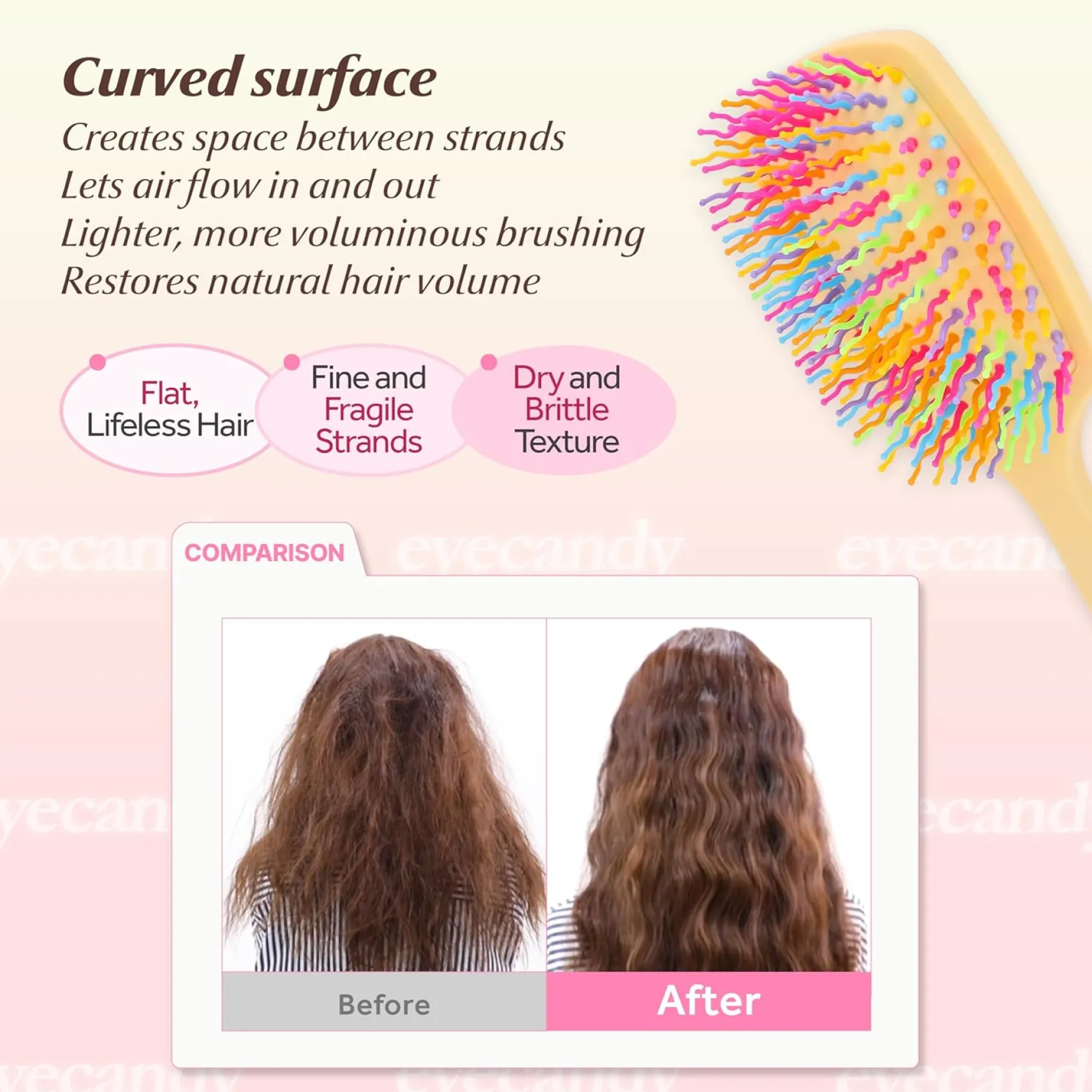 Rainbow Volume S Paddle Brush Melon Green
