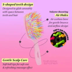 Rainbow Volume S Paddle Brush Black