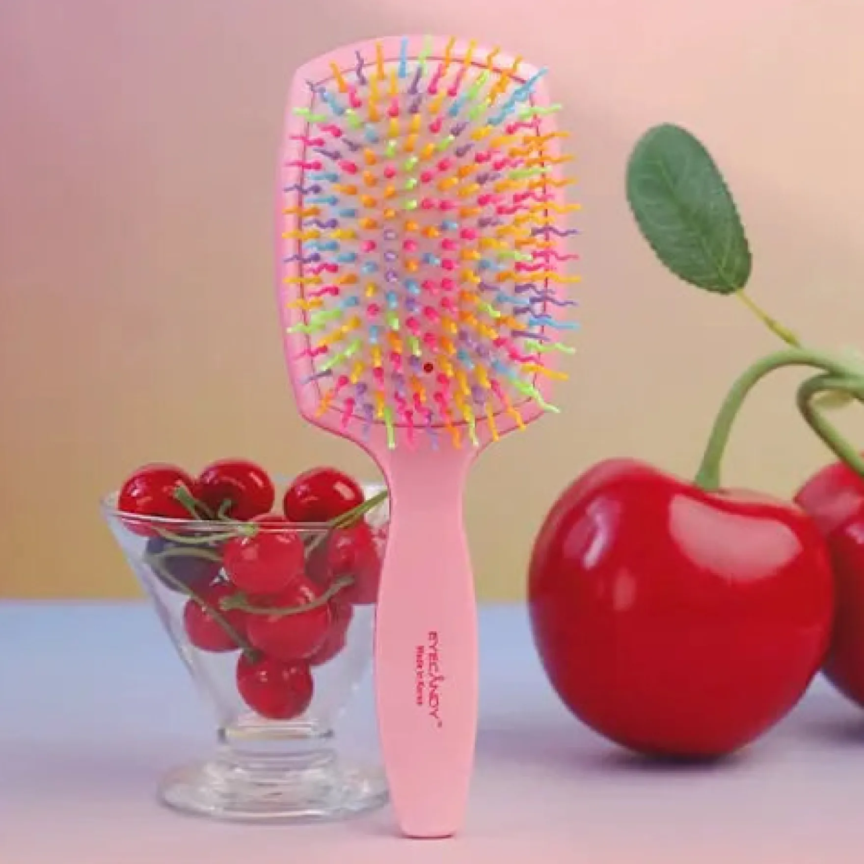 Rainbow Volume S Paddle Brush Neo Pink