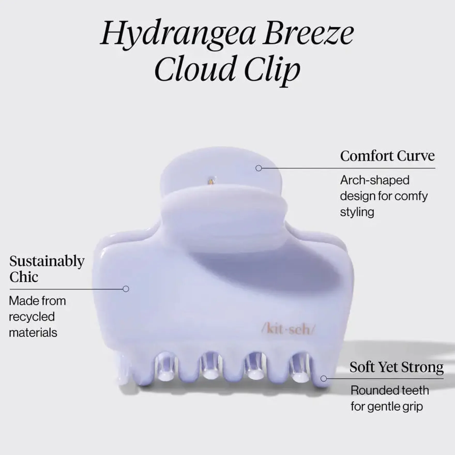 Recycled Plastic Cloud Claw Clip Hydrangea Breeze