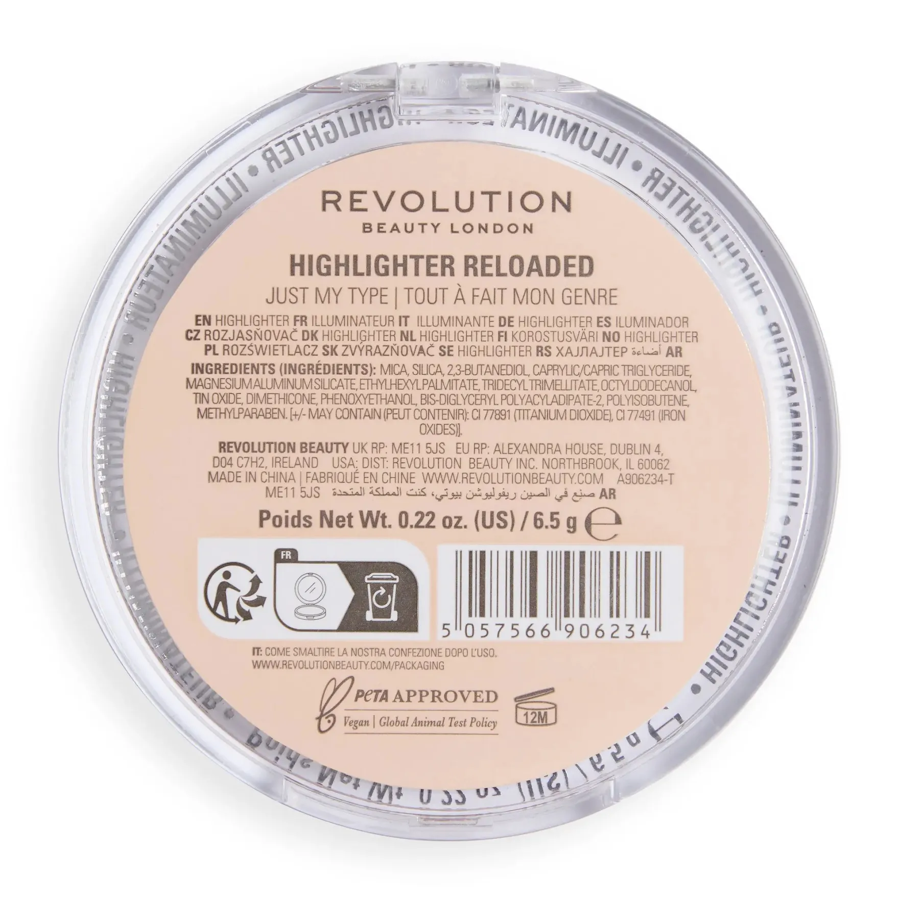 Reloaded Highlighter Just My Type Talc Free