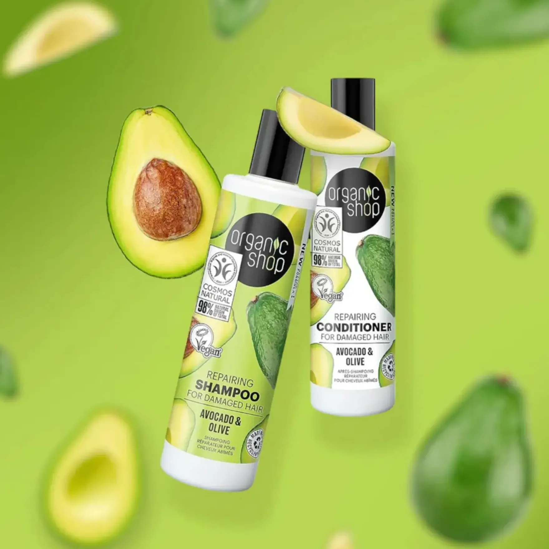 Repairing Shampoo for Damaged Hair Avocado and Olive