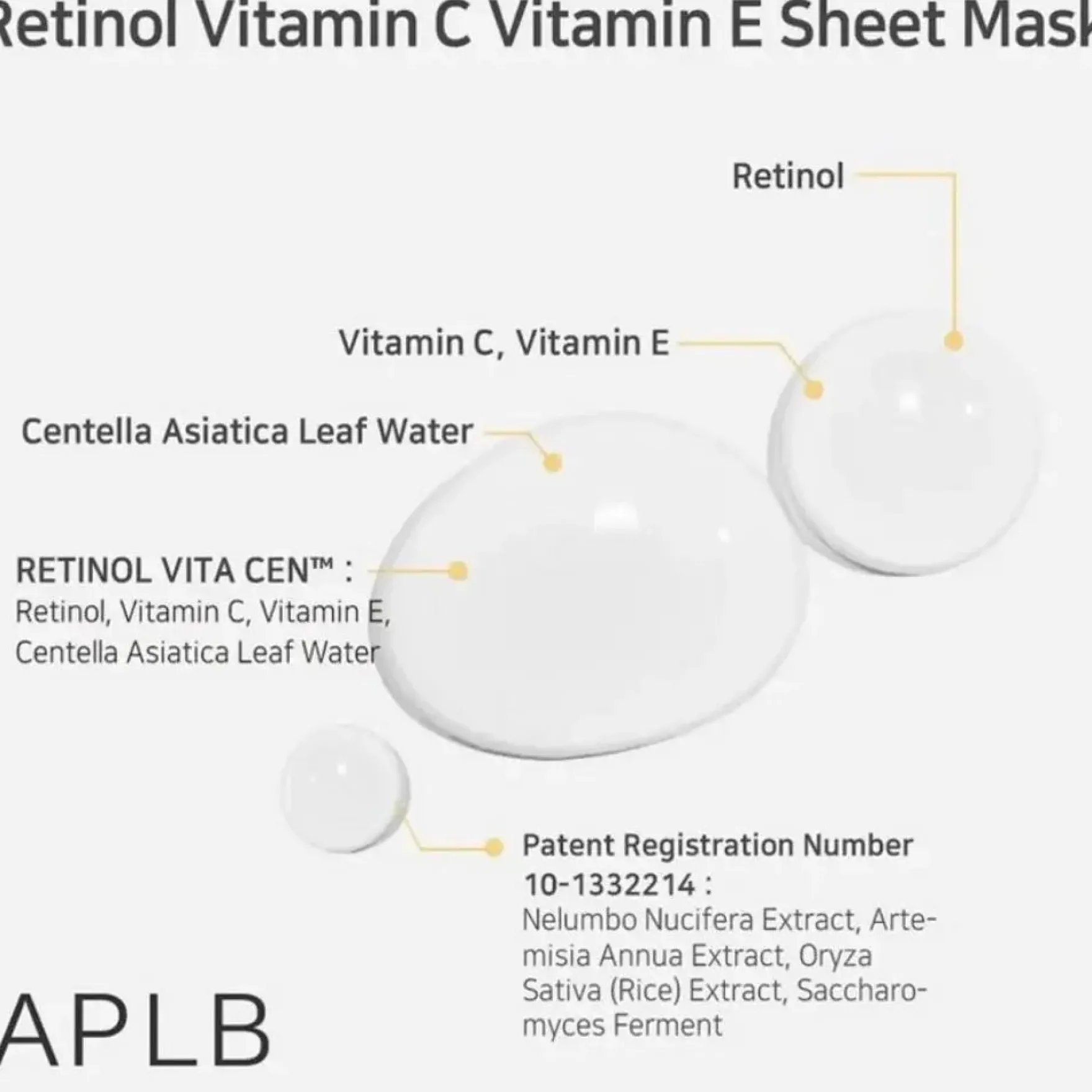 Retinol Vitamin C Vitamin E Sheet Mask