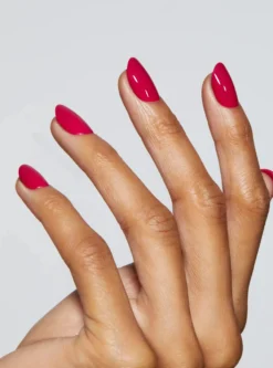 Reusable Pop-On Manicure High-End Red Round