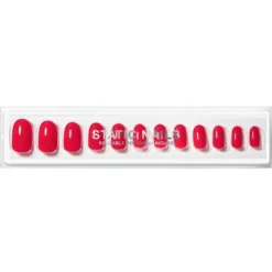 Reusable Pop-On Manicure High-End Red Round
