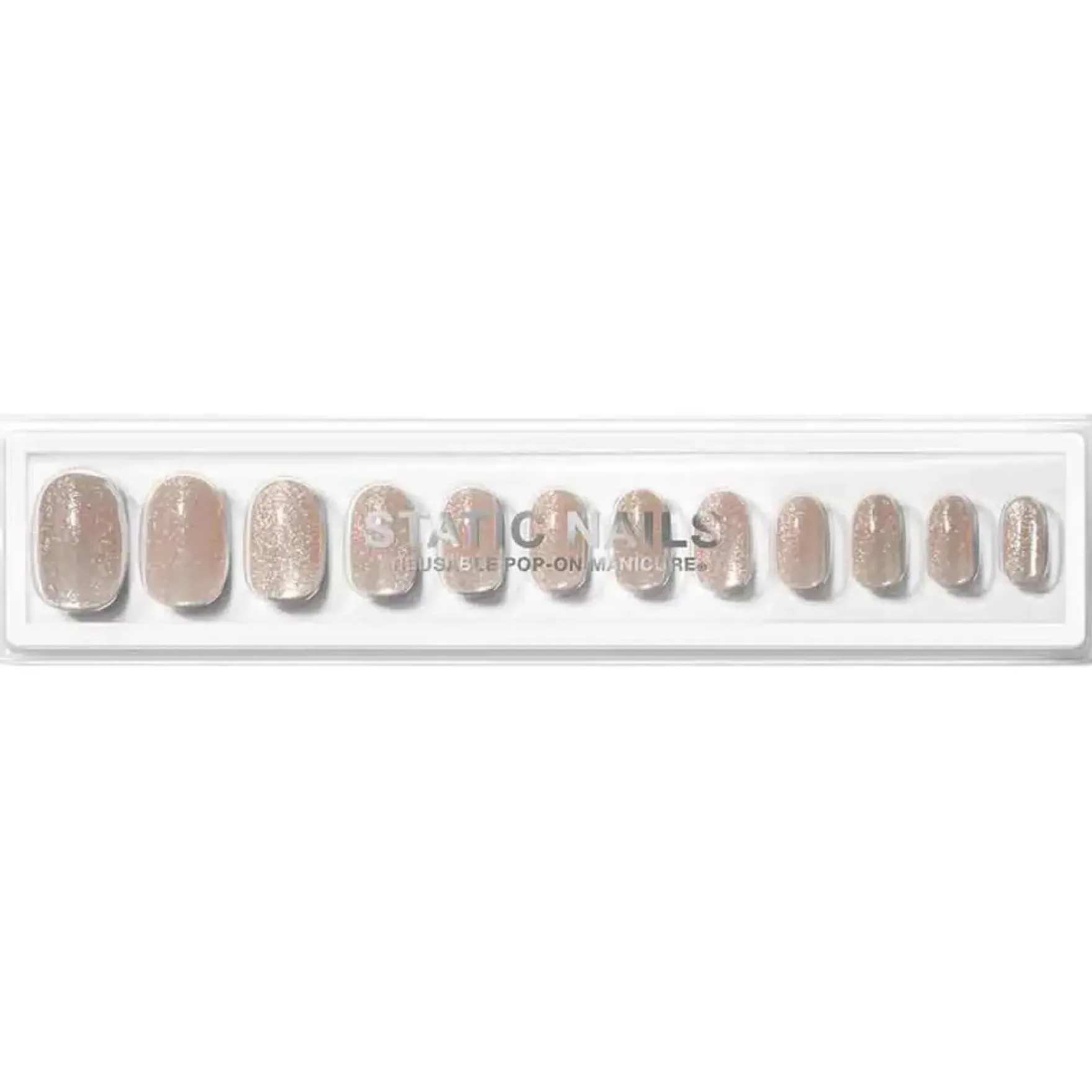 Reusable Pop-On Manicure Pops For Champagne Velvet Round