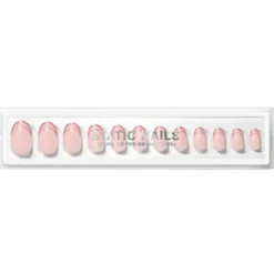 Reusable Pop-On Manicure Rose Gold Double French Round