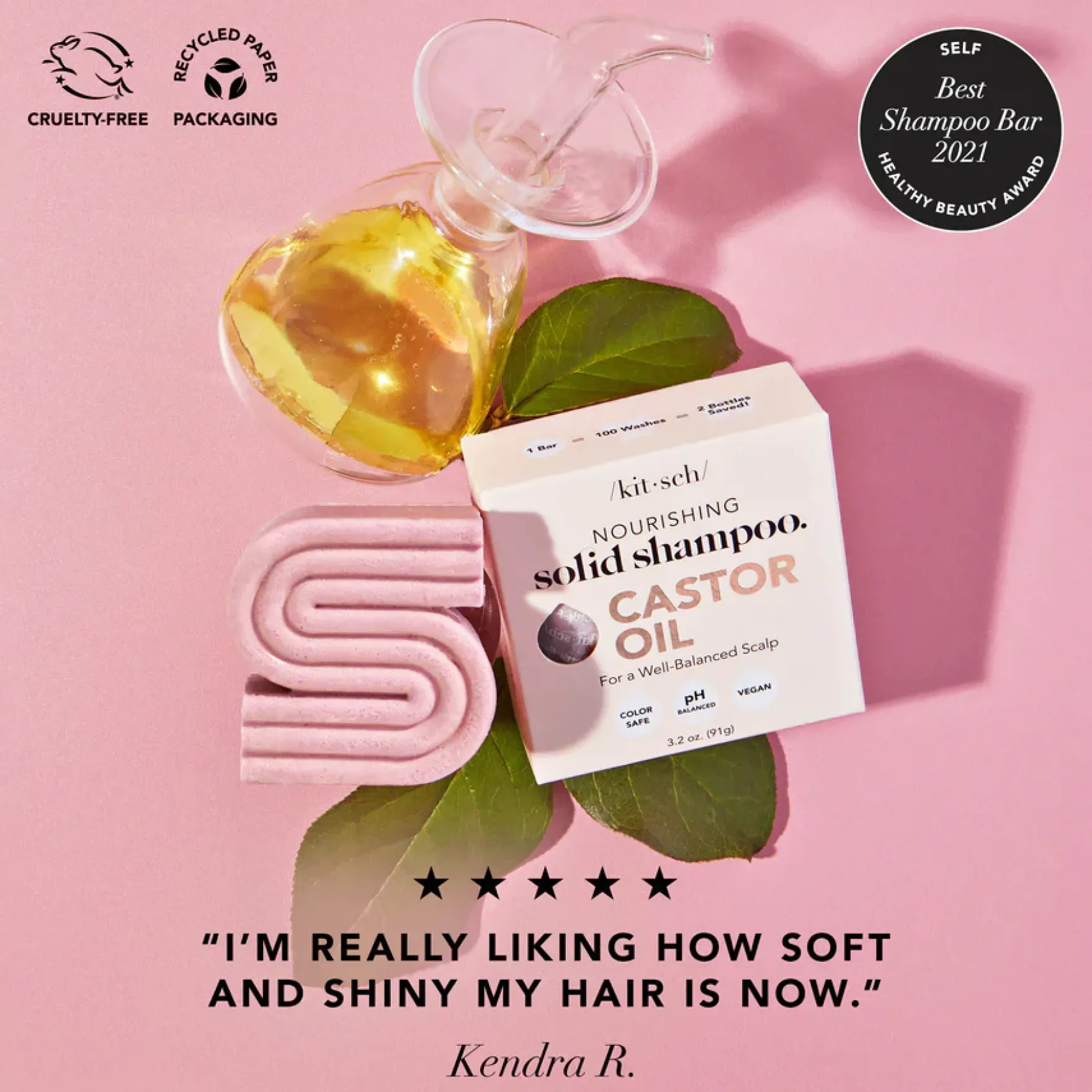 Rizinusöl nahrhafte Shampoo Bar