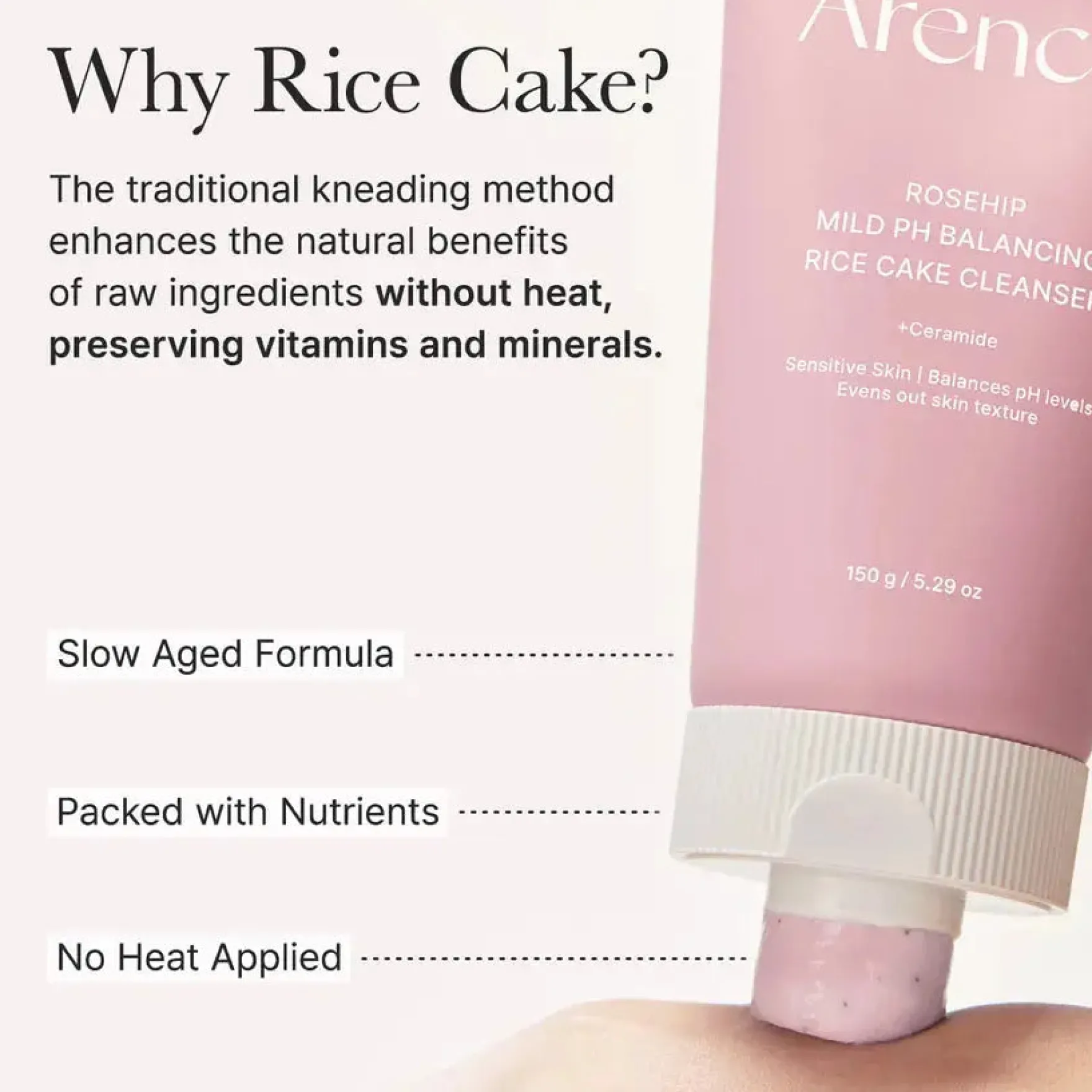 Rosehip Mild Ph Balancing Rice Cake Cleanser