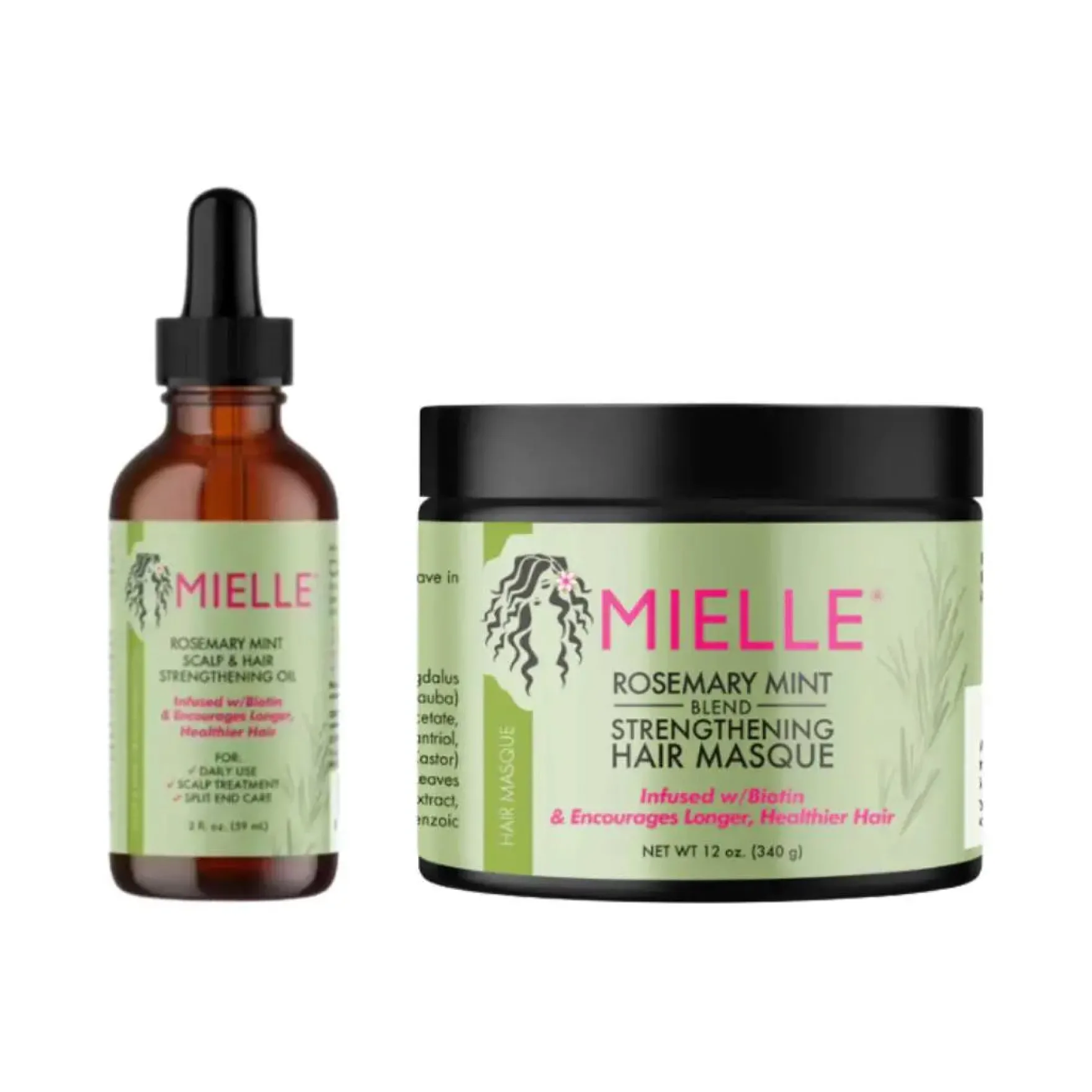Rosemary Mint Strenghtening Oil & Mask