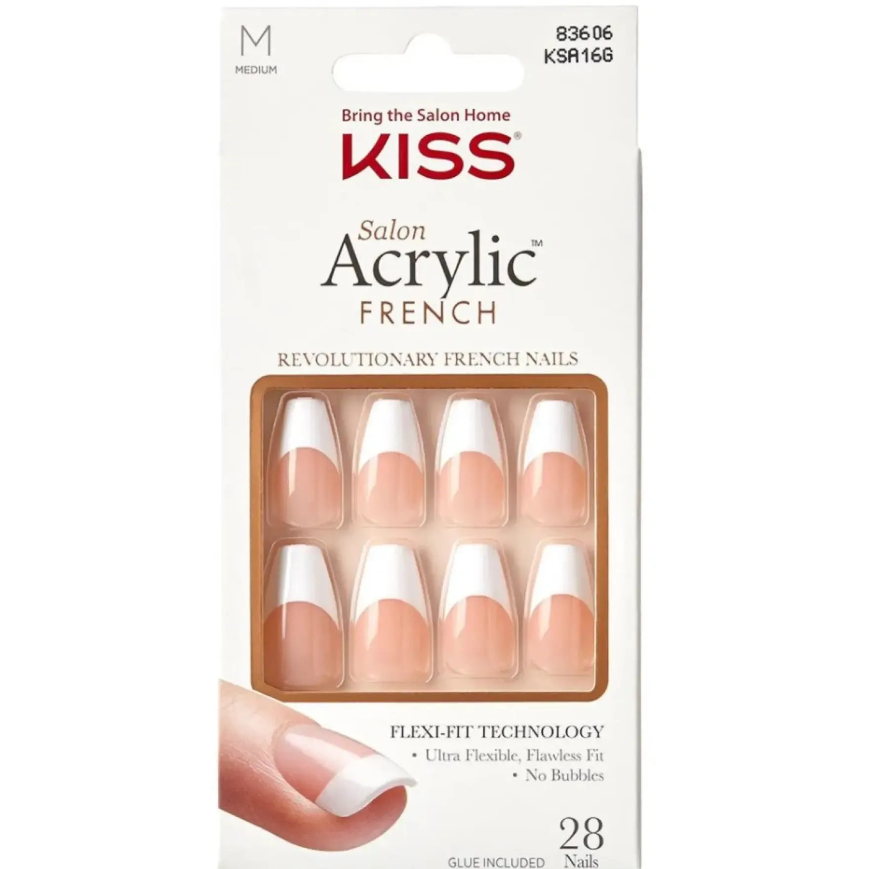 Salon Acrylic French Nails Kit Je T'aime