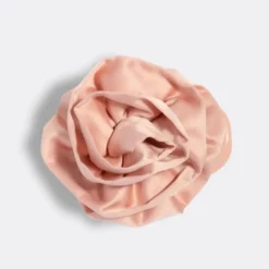 Satin Rosette Flat Cloud Clip Terracotta