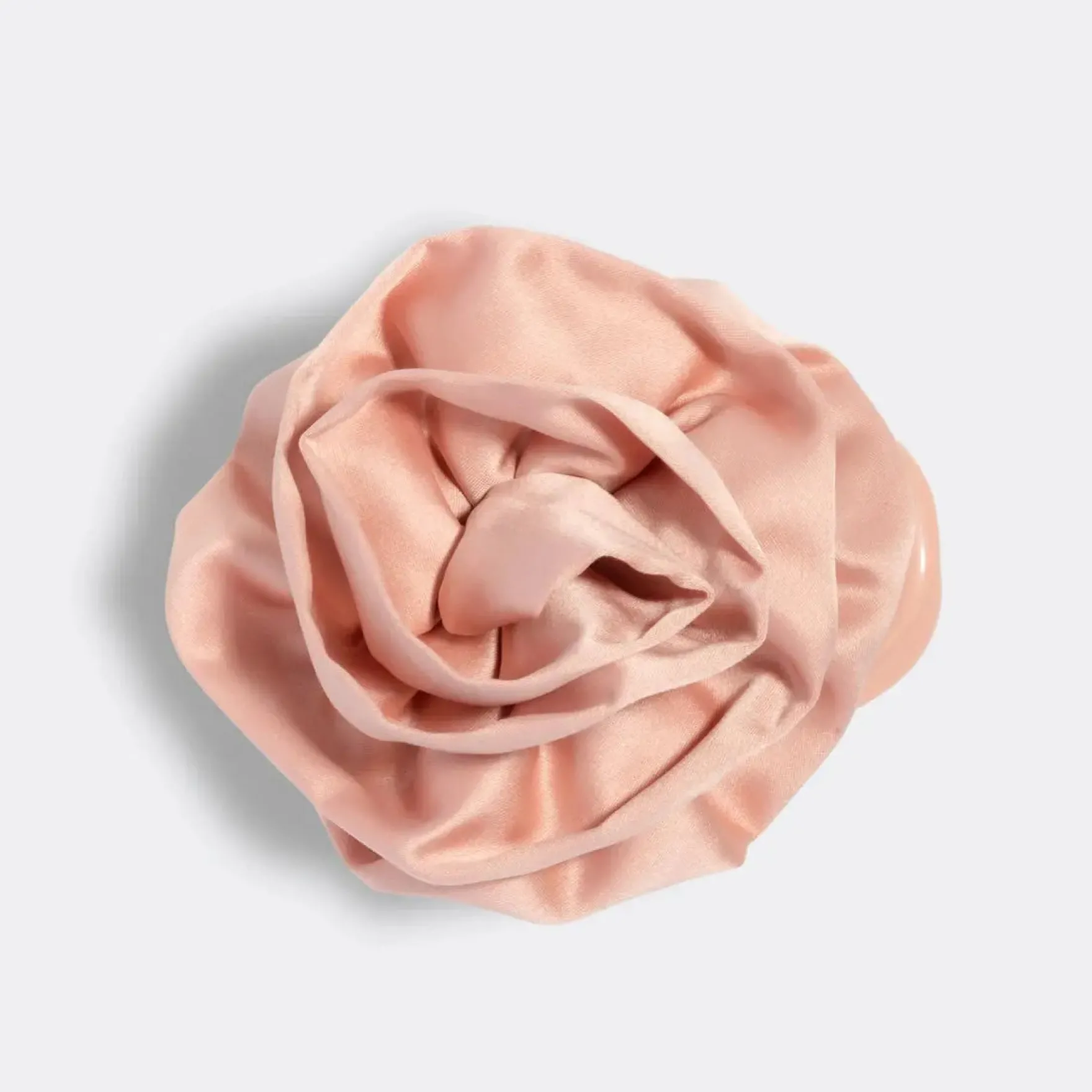 Satin Rosette Flat Cloud Clip Terracotta