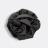Satin Rosette Flat Cloud Clip Black