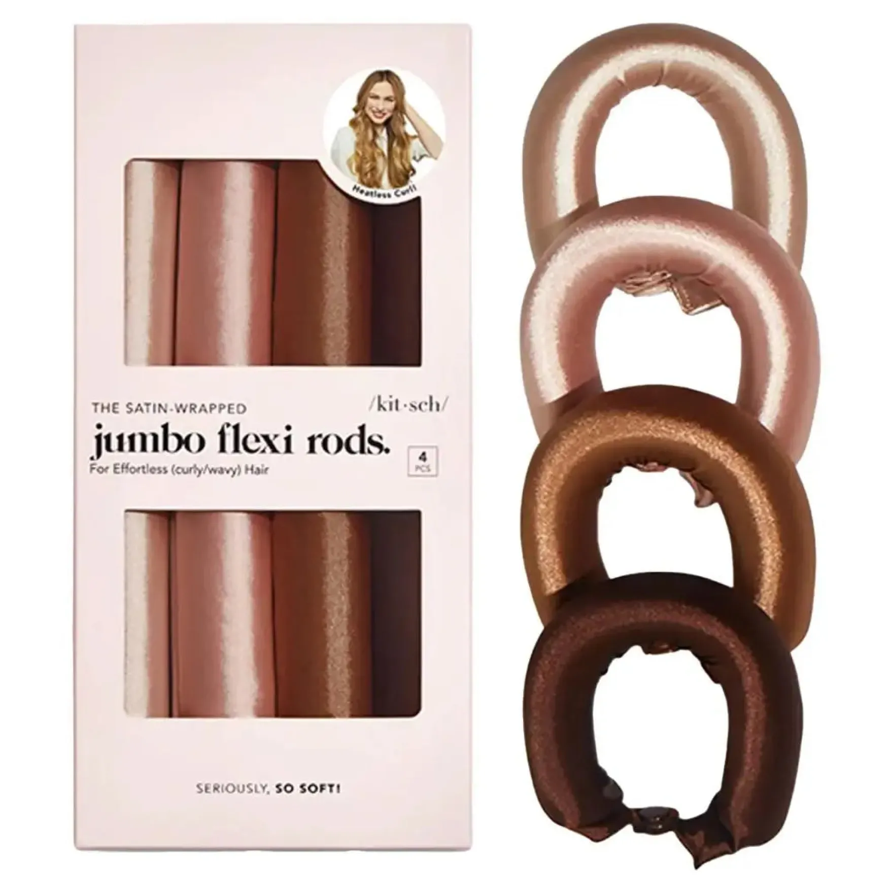 Satin Wrapped Jumbo Flexi Rods Rosewood