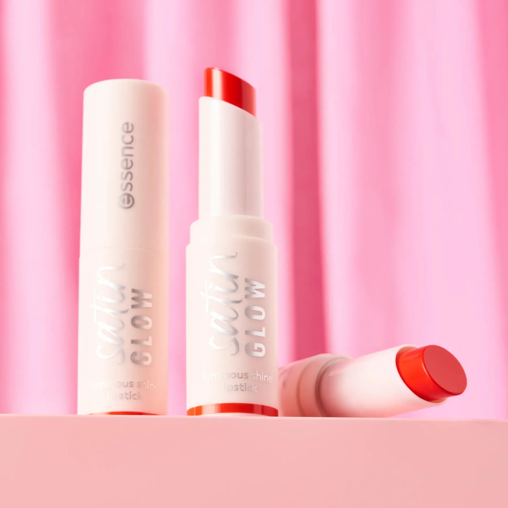 Satin Glow Luminous Shine Lipstick 07 Coral It A Day