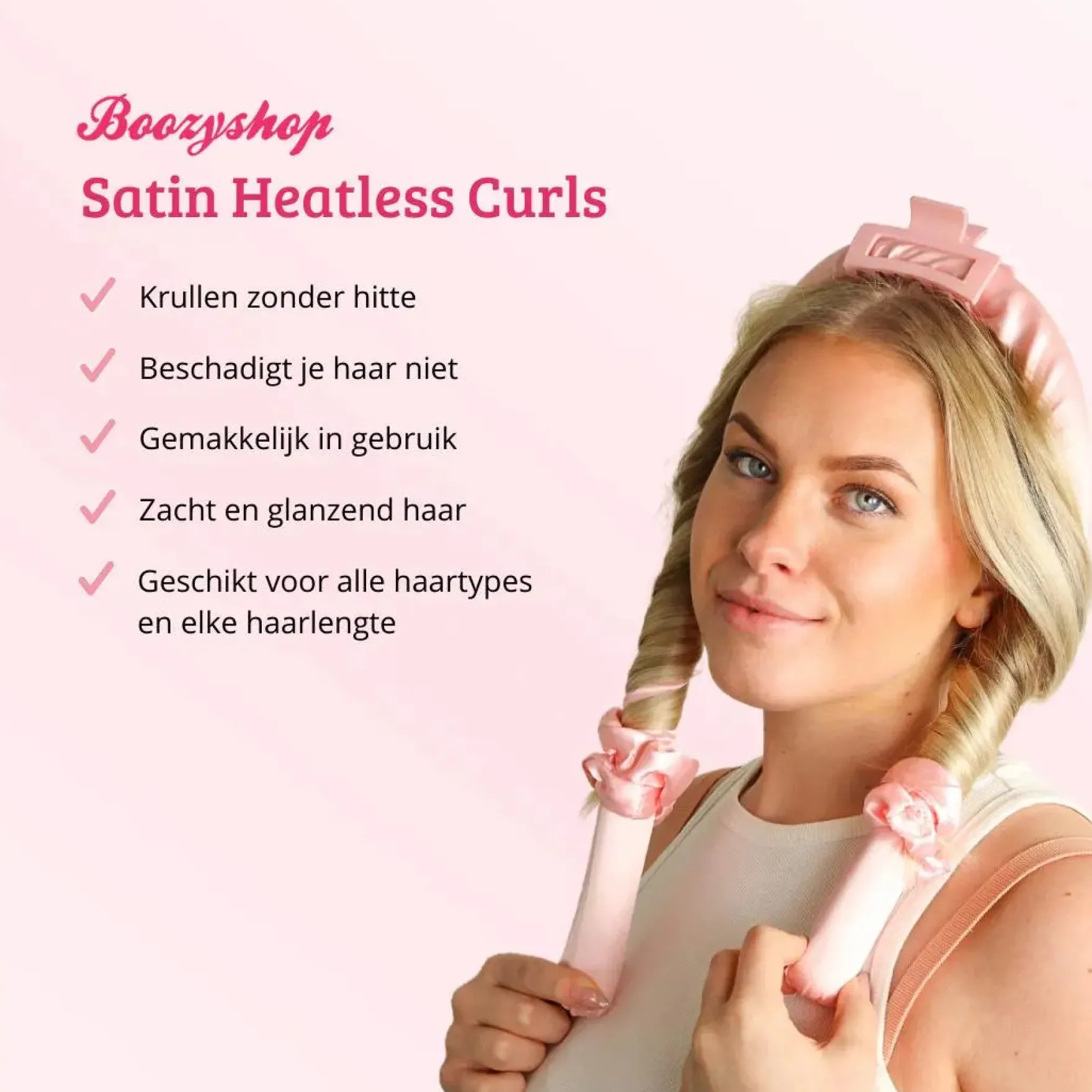 Satin Heatless Curls