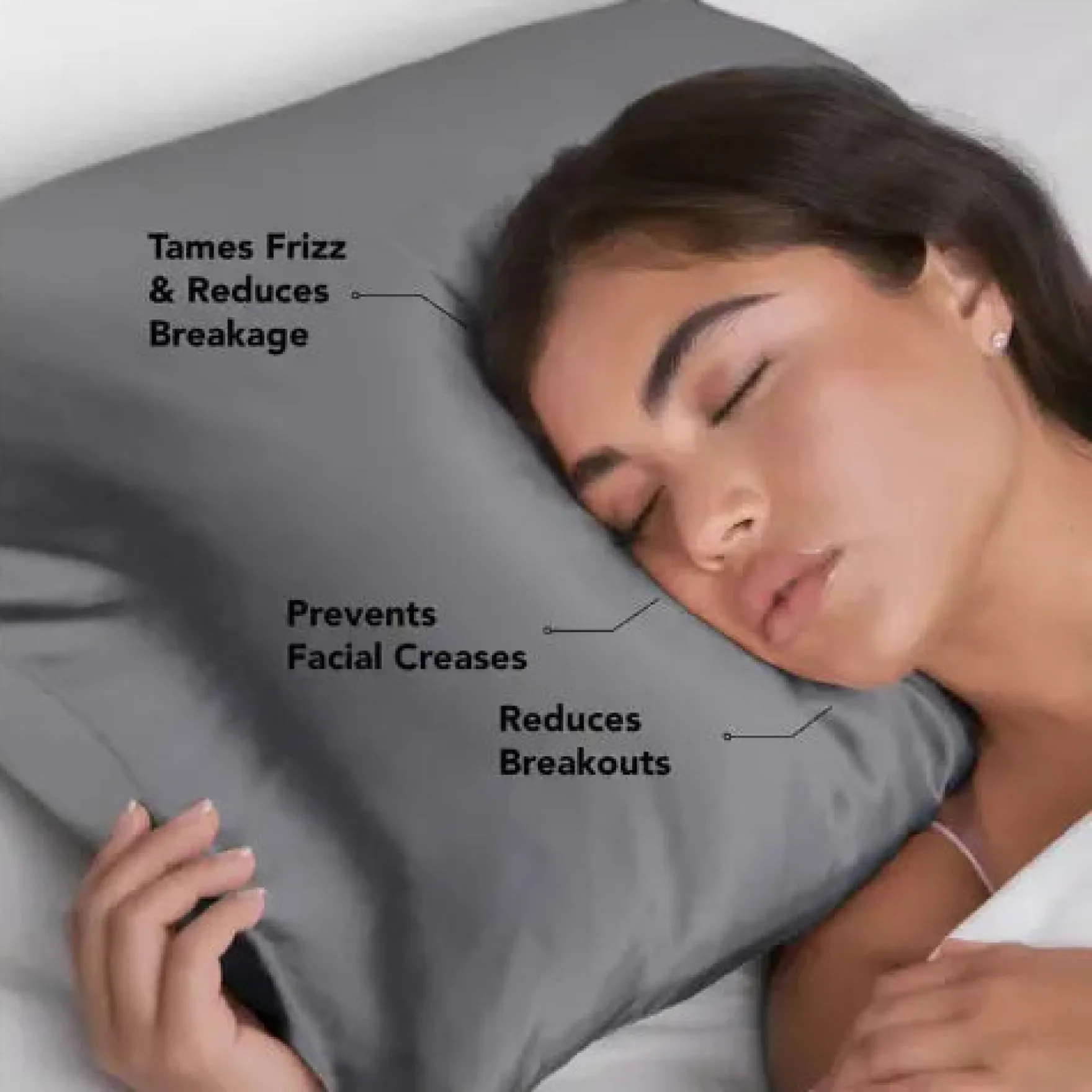 Satin Pillowcase Charcoal