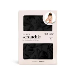 Satin Sleep Scrunchies Black