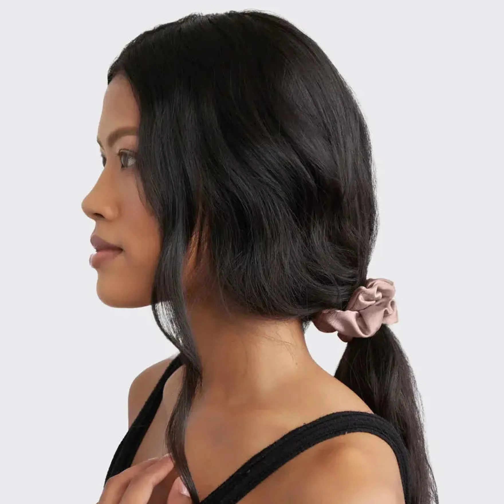 Satin Sleep Scrunchies 5pc Set Cameo