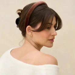 Satin & Velvet Headbands Black/Cocoa