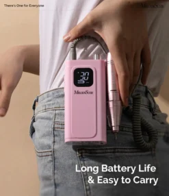 SC300F Clip-On Rechargeable Nail Drill 30.000RPM Pink