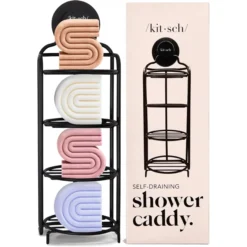 Self Draining Shower Caddy Black