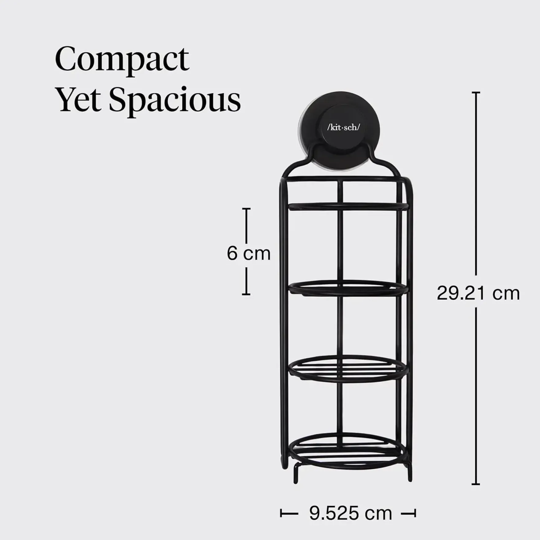 Self Draining Shower Caddy Black