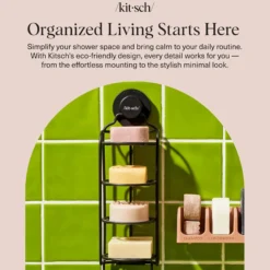 Self Draining Shower Caddy Black