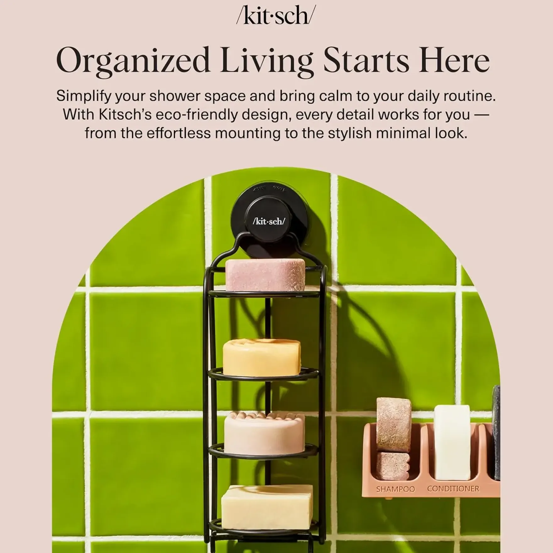 Self Draining Shower Caddy Black