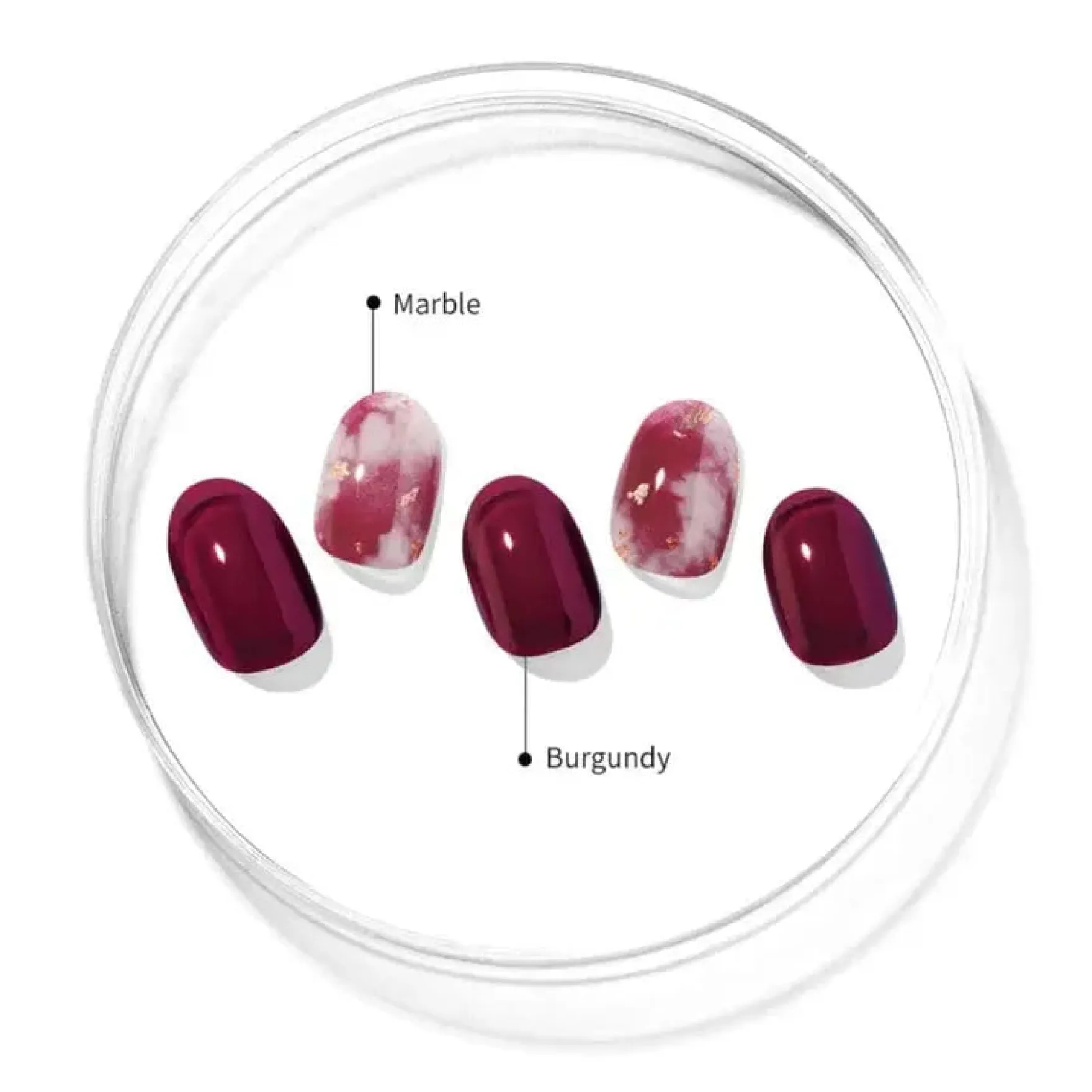 Semi Cured Gel Nail Strips N Mulberry