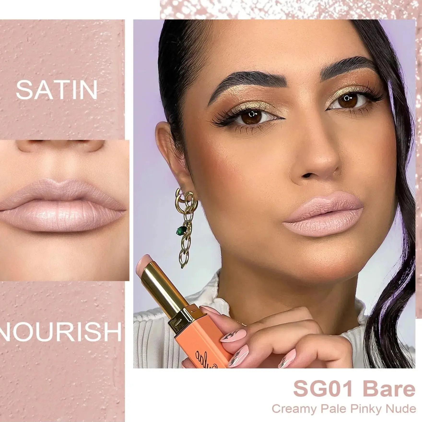 Sensual Glow Lipstick SG01 Bare