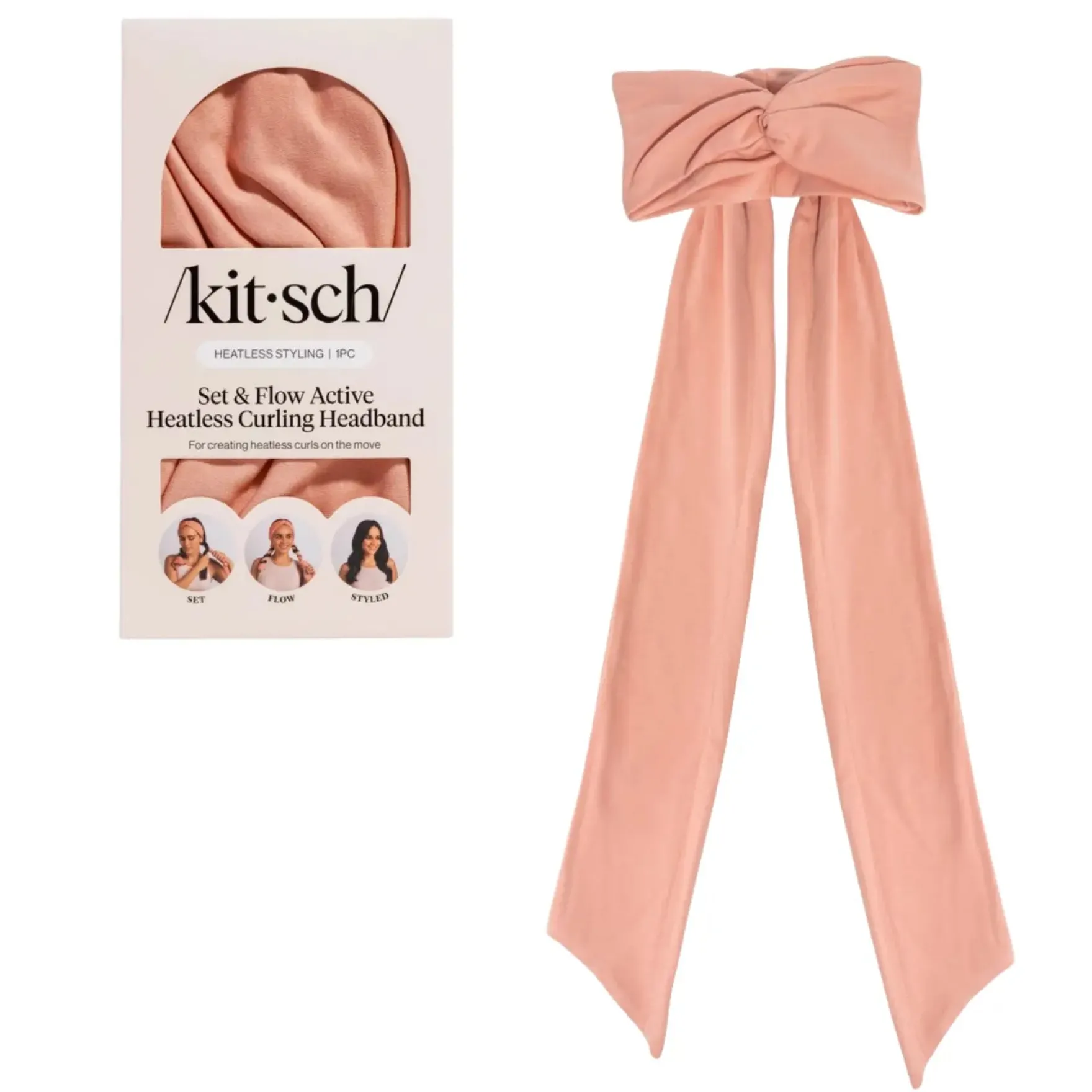 Set & Flow Heatless Curling Headband Terracotta