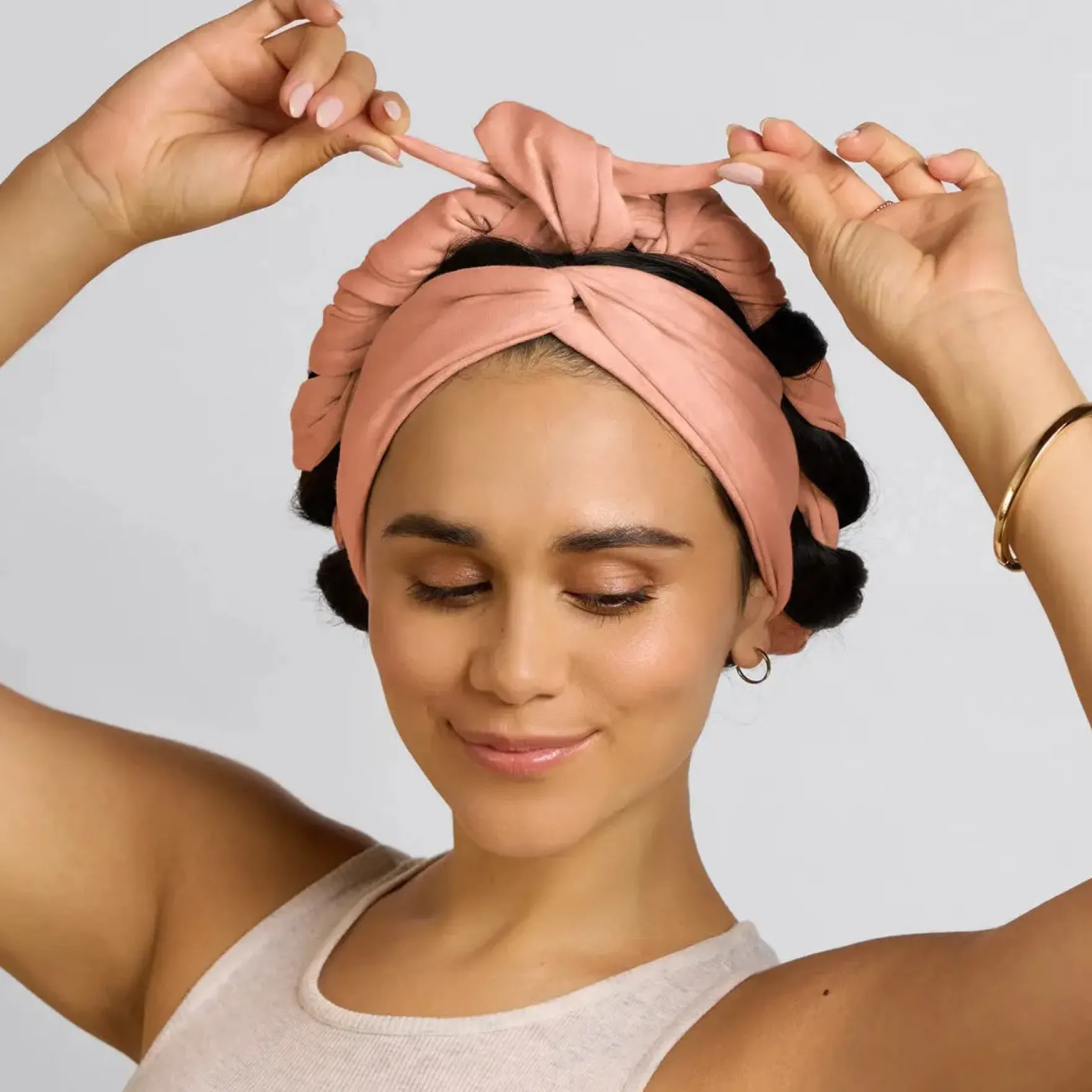 Set & Flow Heatless Curling Headband Terracotta