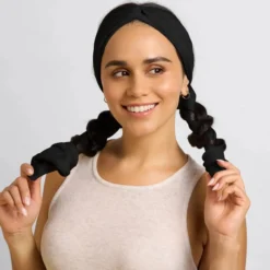 Set & Flow Heatless Curling Headband Black