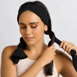 Set & Flow Heatless Curling Headband Black