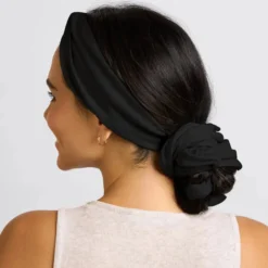 Set & Flow Heatless Curling Headband Black