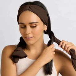 Set & Flow Heatless Curling Headband Chocolate Brown
