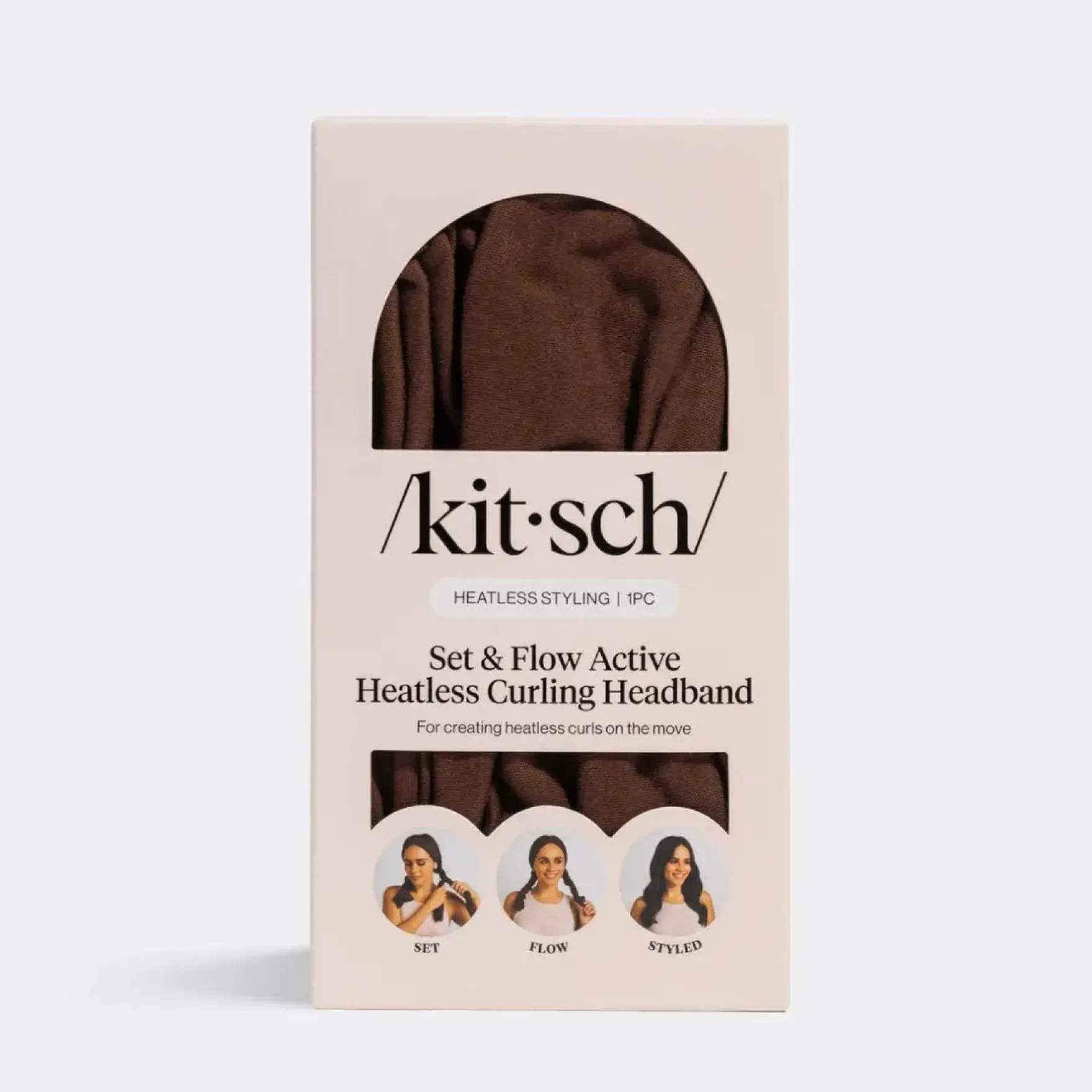 Set & Flow Heatless Curling Headband Chocolate Brown