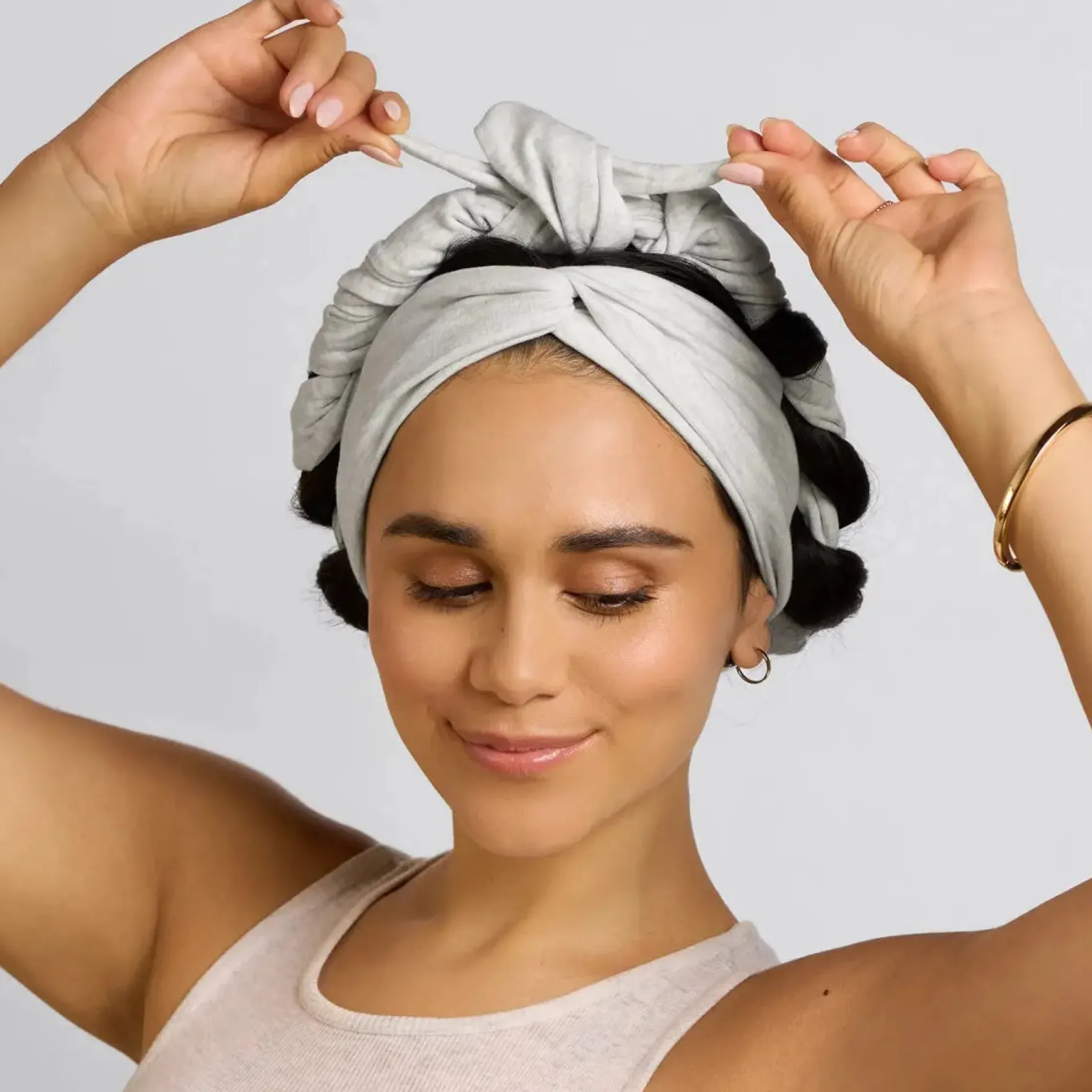 Set & Flow Heatless Curling Headband Heather Gray