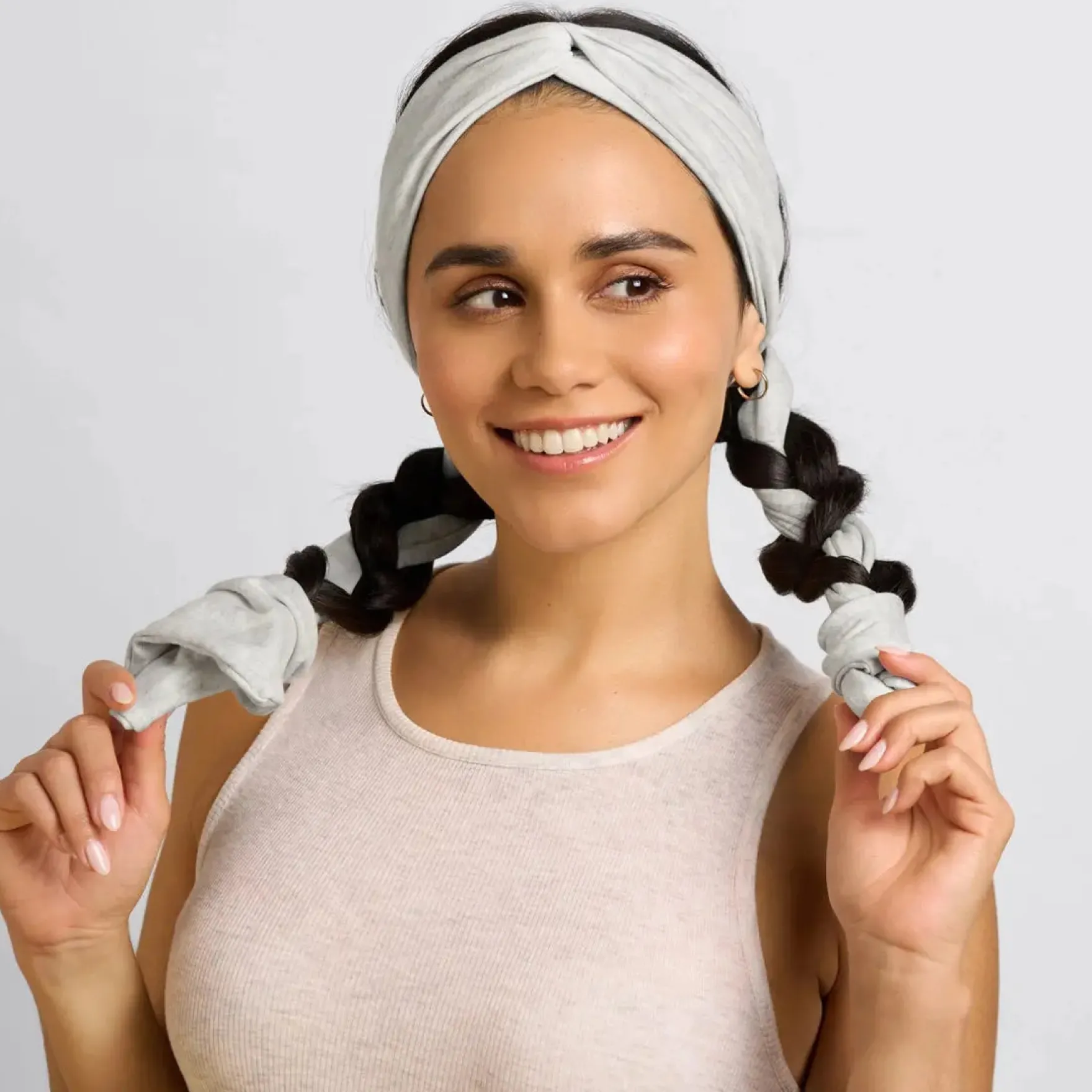 Set & Flow Heatless Curling Headband Heather Gray