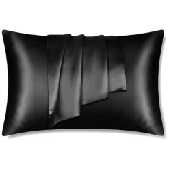 Silky Satin Pillowcase Black