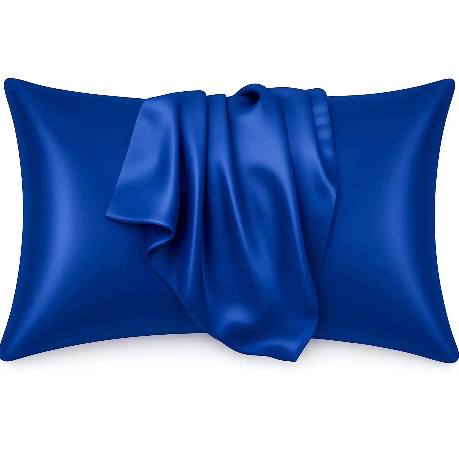 Silky Satin Pillowcase Dark Blue
