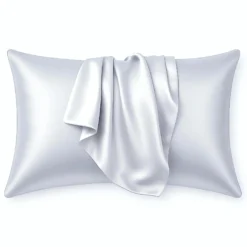 Silky Satin Pillowcase Silver Grey