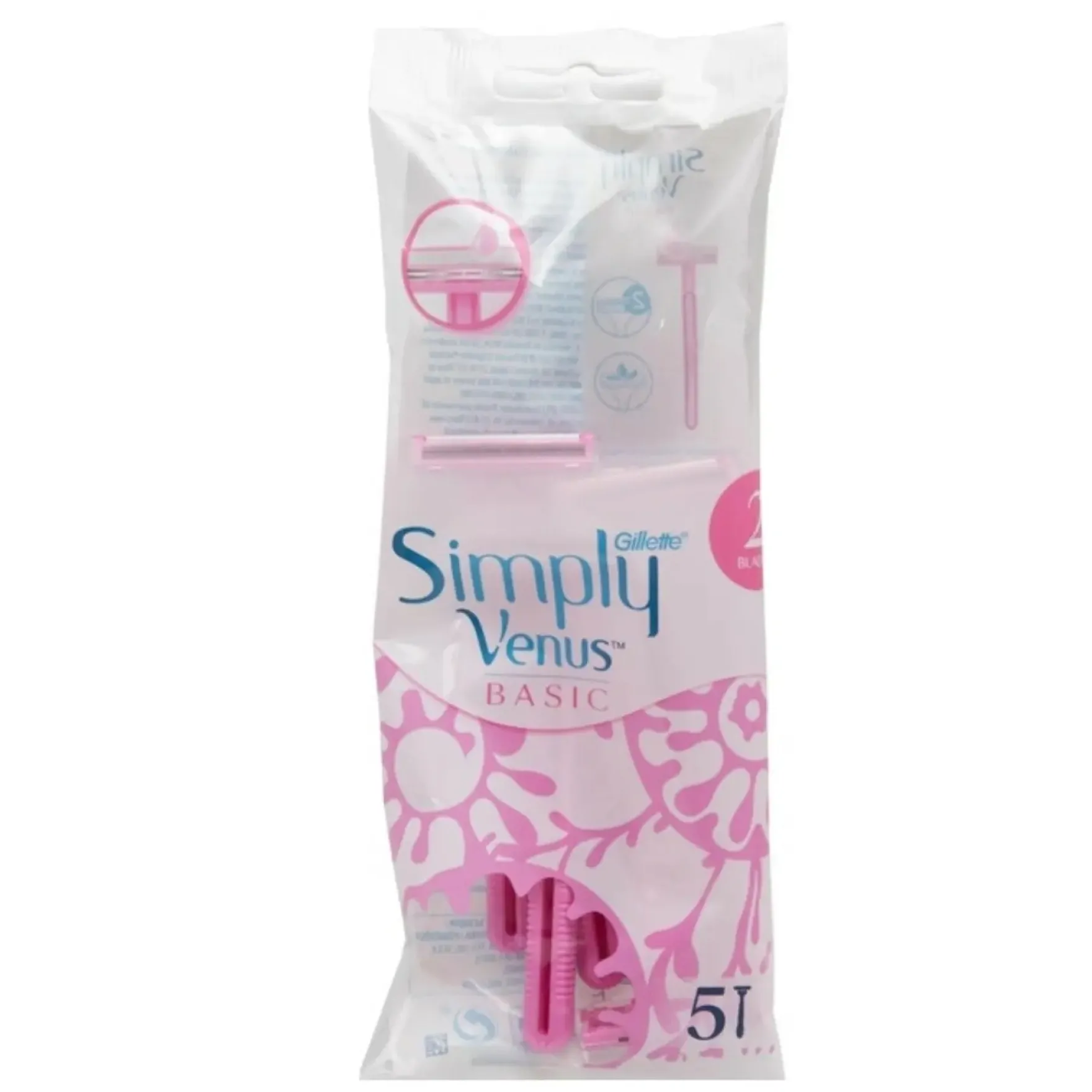 Simply Venus 2 Disposable Razors 5-pack