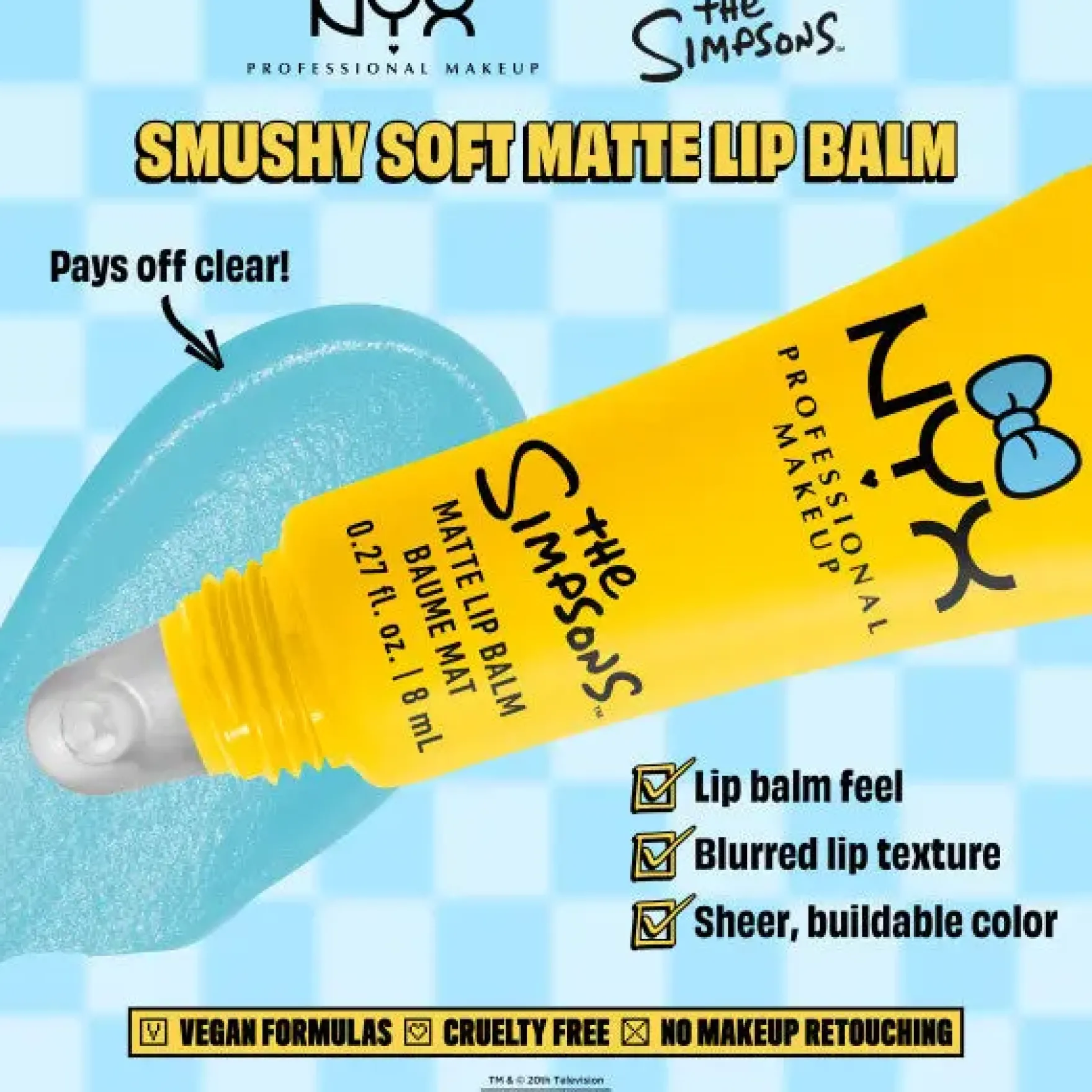 Simpson Smushy Blurred Finish Matte Lip Balm Maggie Peekaboo Blue