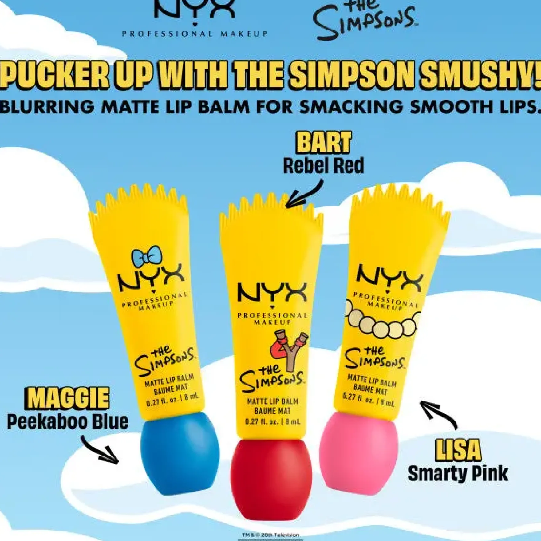 Simpson Smushy Blurred Finish Matte Lip Balm Maggie Peekaboo Blue
