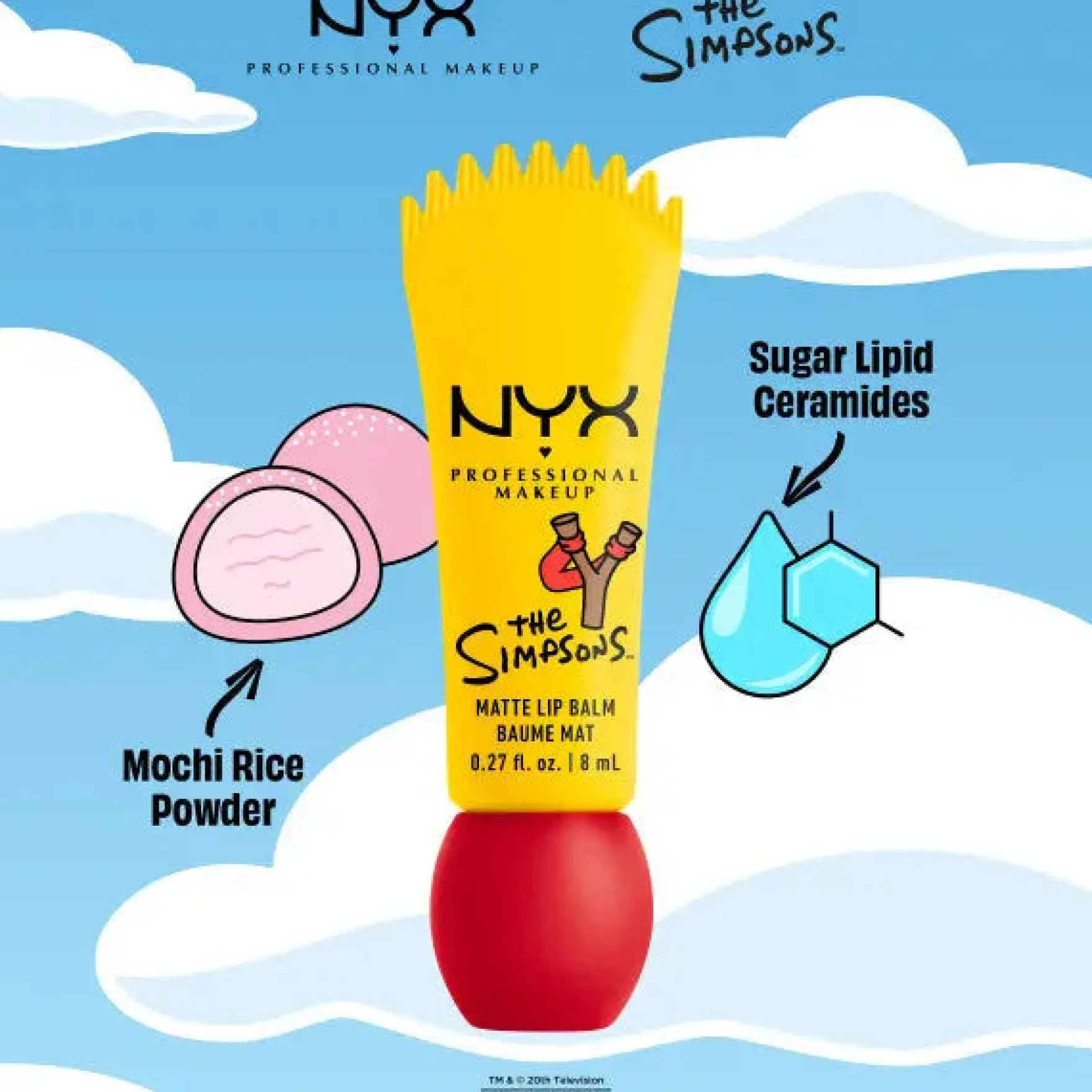 Simpson Smushy Blurred Finish Matte Lip Balm Bart Rebel Red