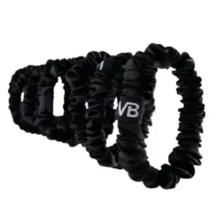 Small Satin Scrunchies Black